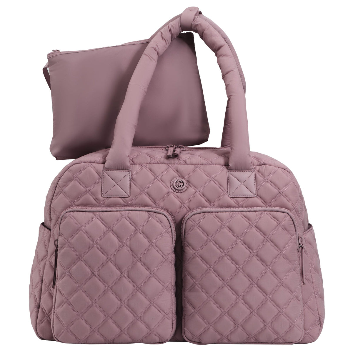 Joan & David Two Pocket Diamond Quilted 22 in. Duffel Bag