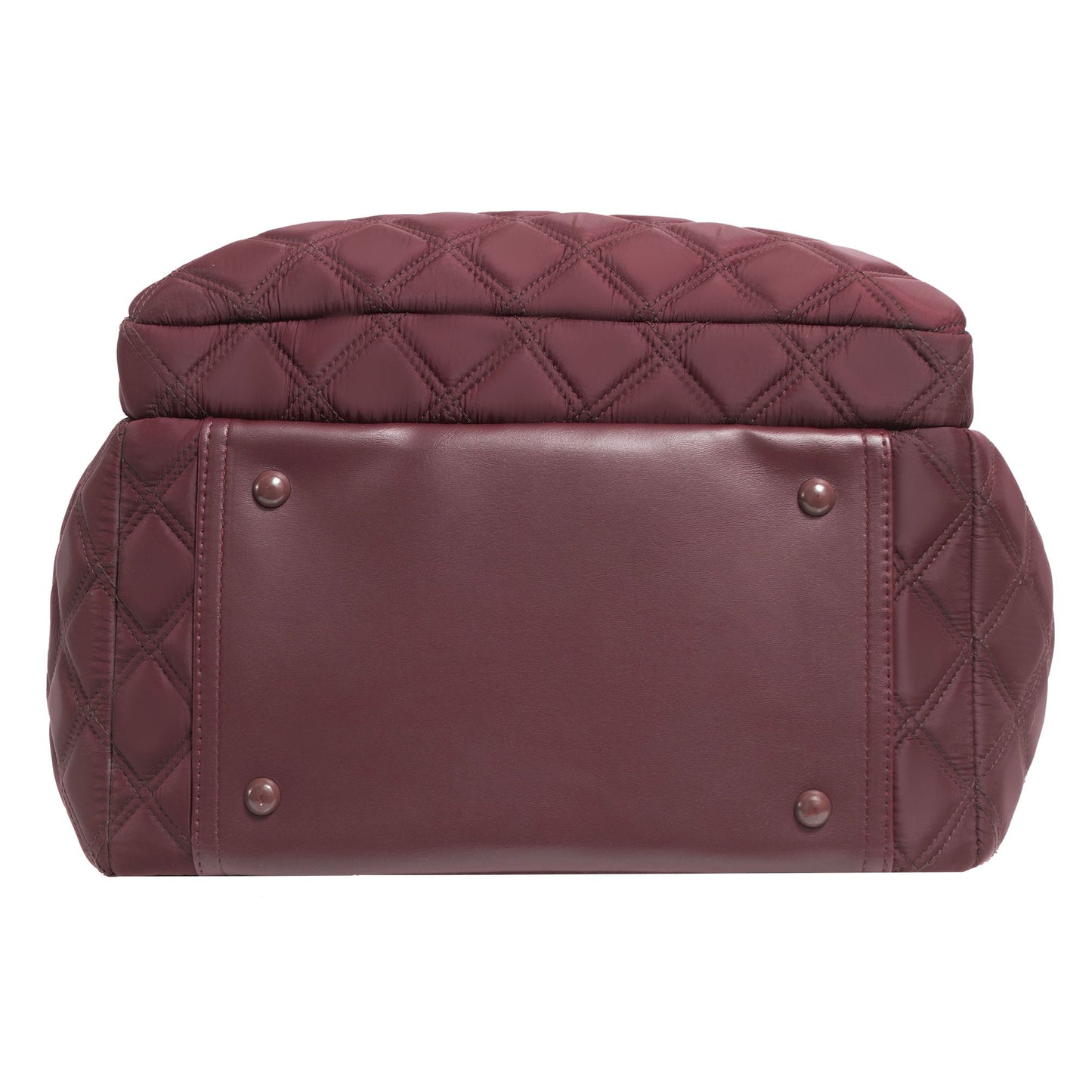 Joan & David Diamond Quilted Puffer Nylon Square Laptop Backpack