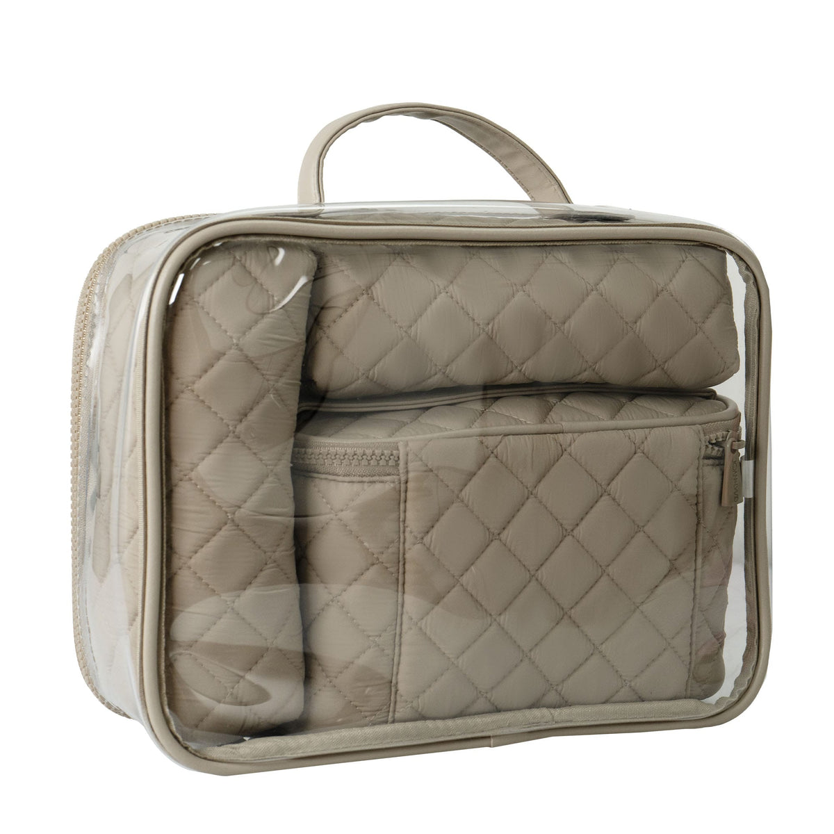 Joan & David The Diamond Quilted Nylon 4 Piece Toiletry Set